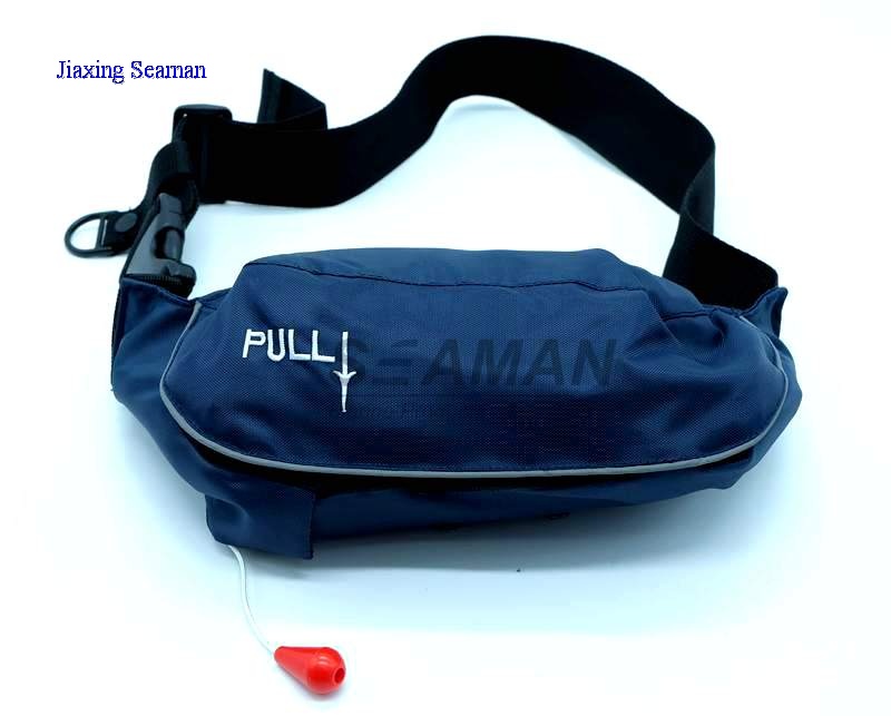 Inflatable waist bag life jacket